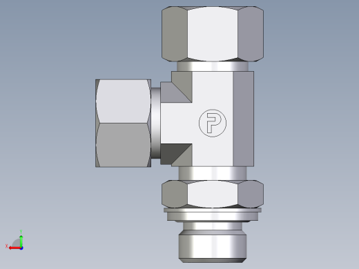 卡套式工业通用硬管接头EO_Adjustable_locknut_run_tee_LEE15ZLRCF后视缩略图