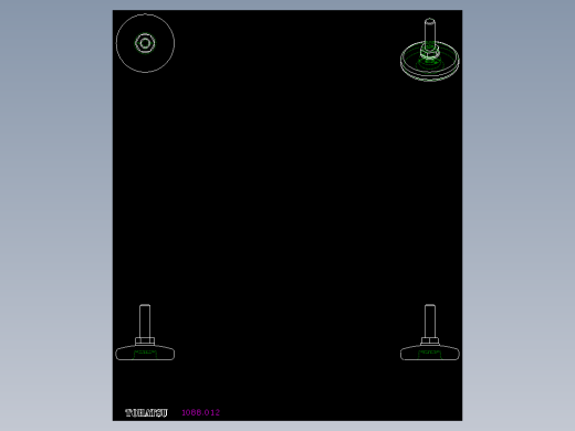 固定腳座1088-2D多系列多零件图纸模型