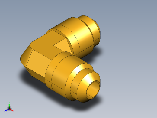 扩口式工业通用硬管接头Union Elbow 155F-5正等轴测缩略图