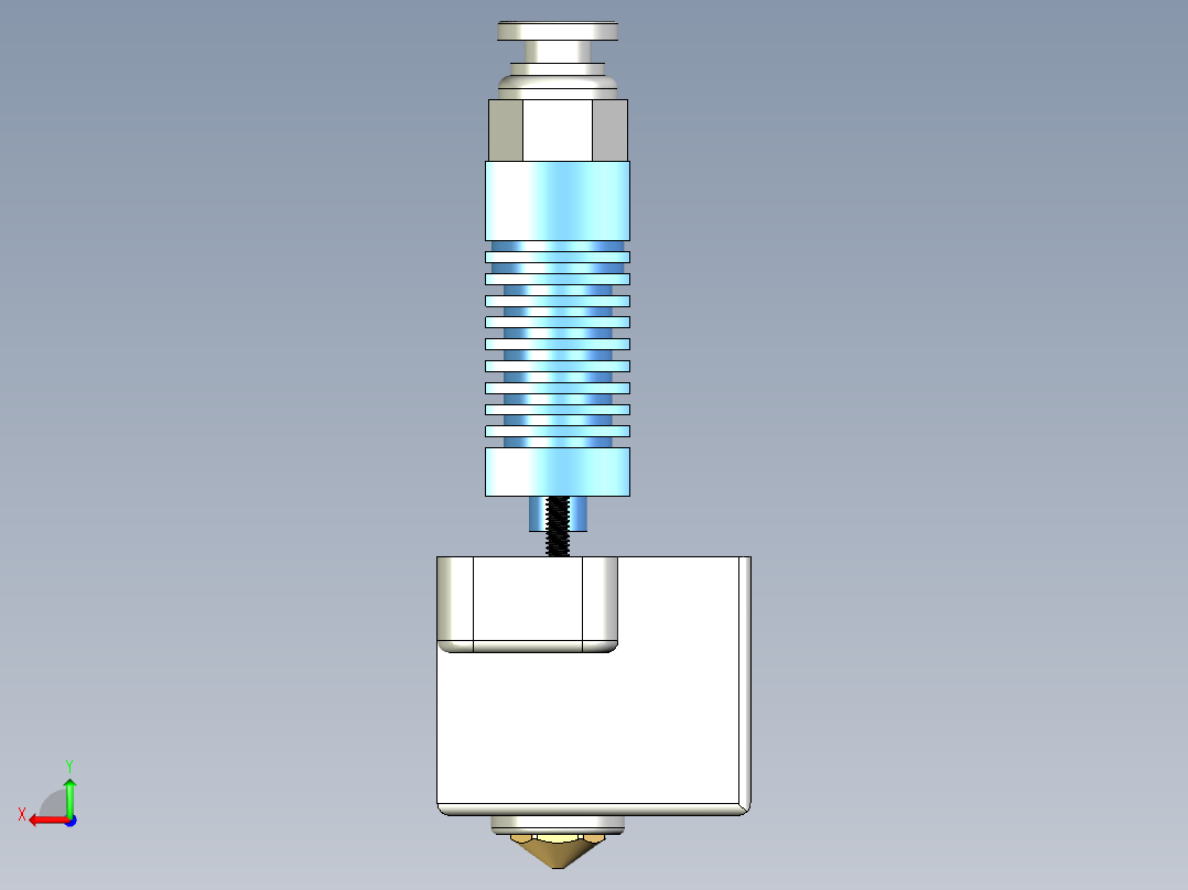 来自中国的 550C 热头 - 粗略模型后视图
