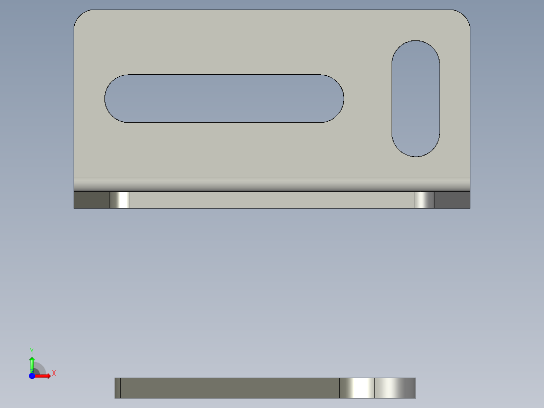 基恩士LV-H32bracket_kc图纸模型前视图