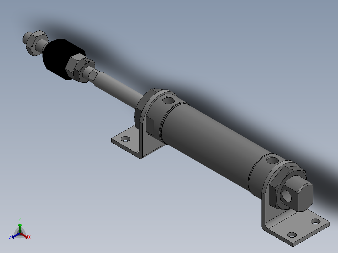 气缸MA32x50S正等轴测图