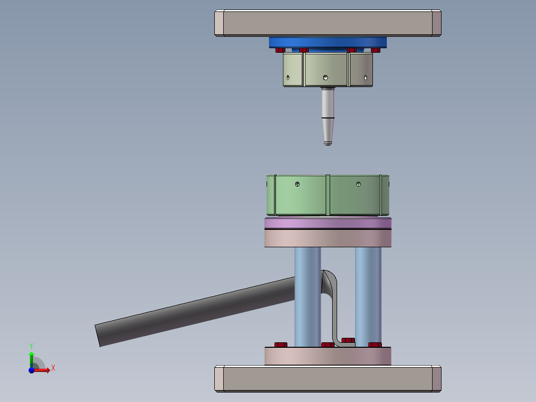 Y32-100T液压机sw16可编辑前视图