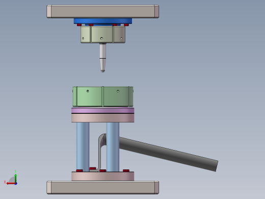 Y32-100T液压机sw16可编辑后视缩略图