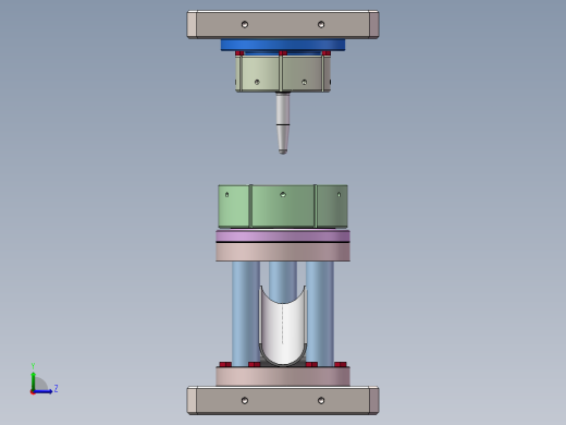 Y32-100T液压机sw16可编辑左视缩略图