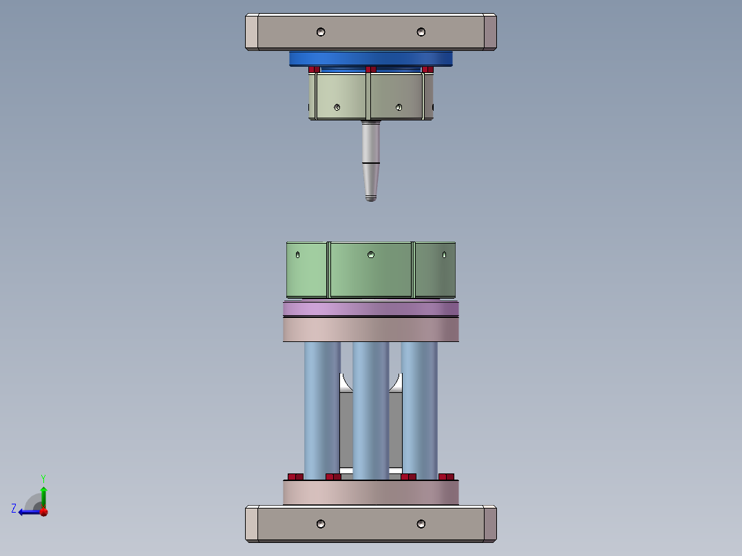 Y32-100T液压机sw16可编辑右视图