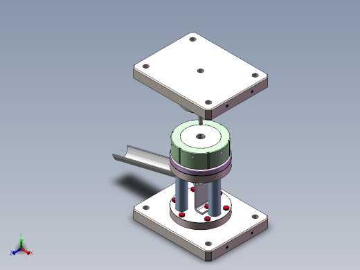 Y32-100T液压机sw16可编辑正等轴测缩略图