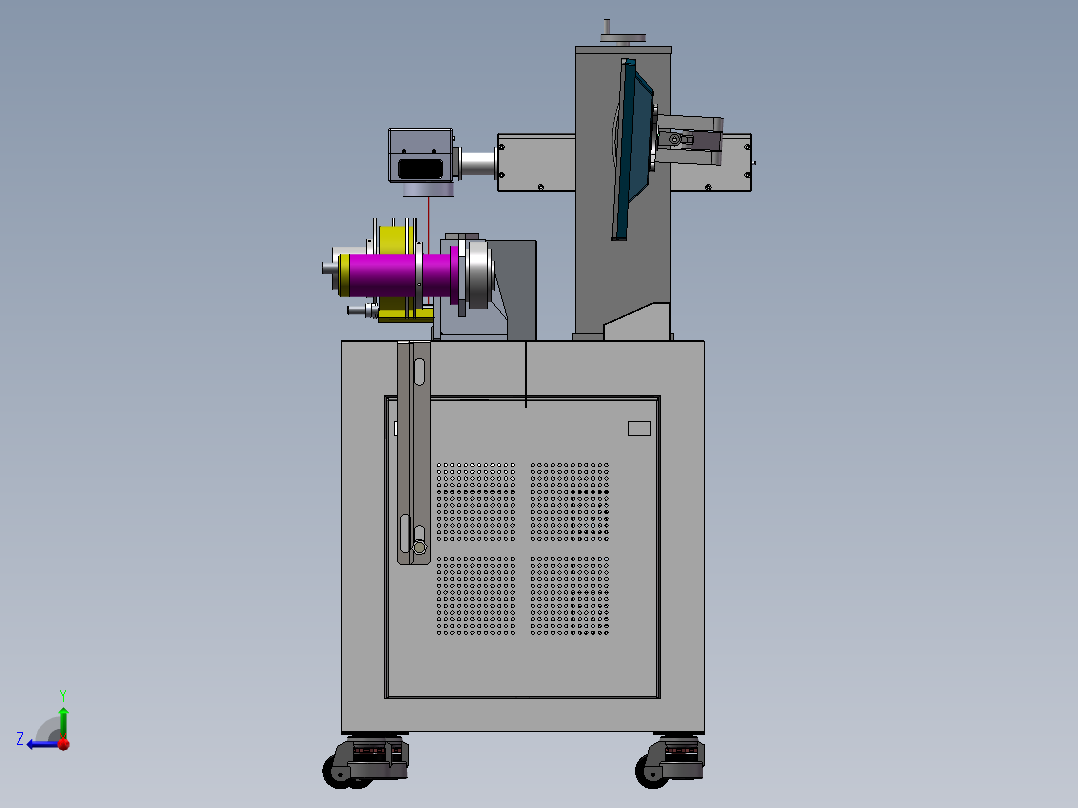 卷料自动进料激光打标(含DFM)sw17可编辑右视图