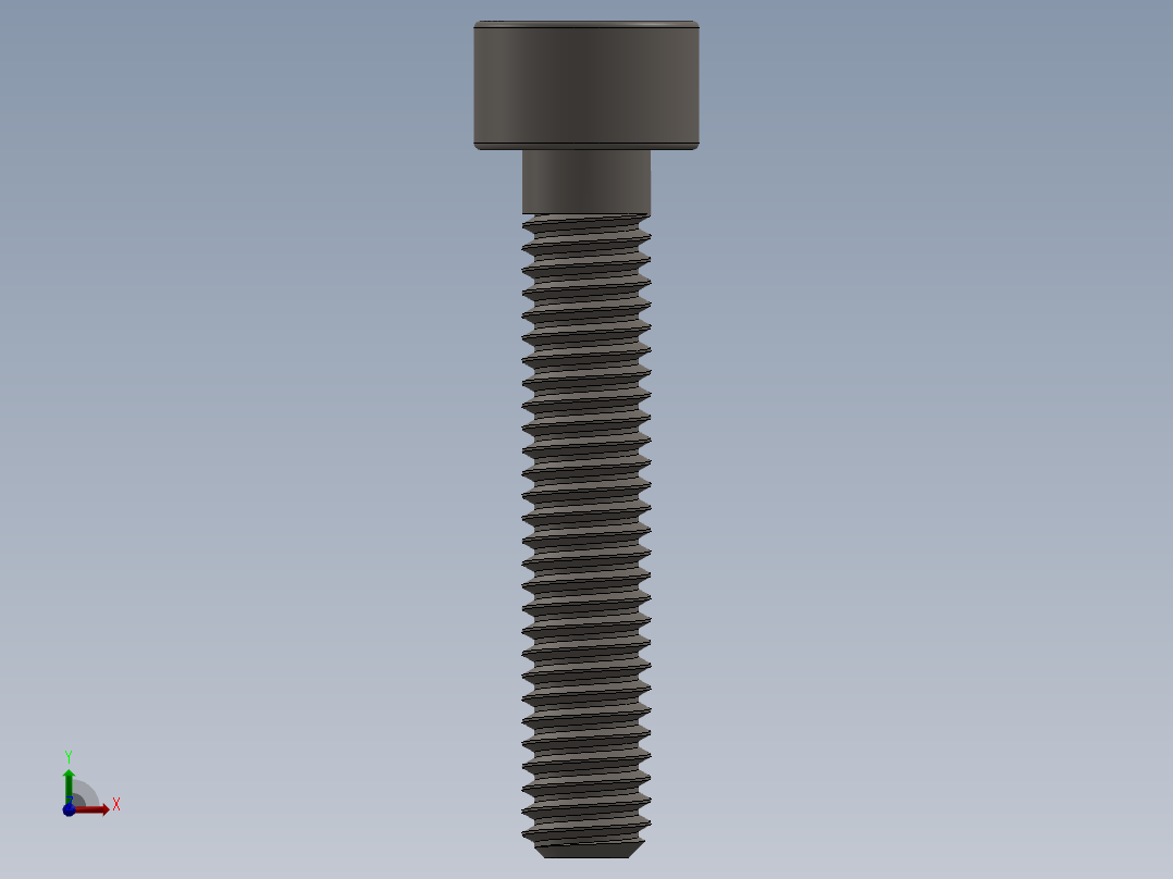 Screw_DIN_912_M4x22_A2.SLDPRT公制内六角螺钉前视图