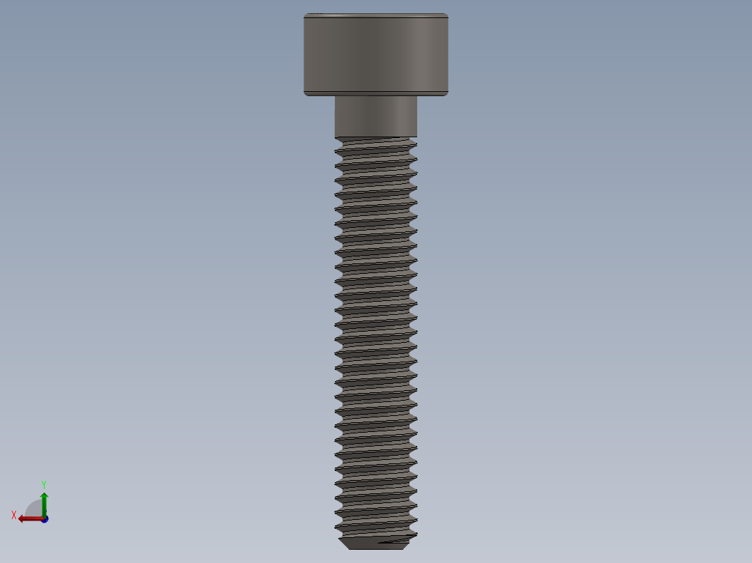 Screw_DIN_912_M4x22_A2.SLDPRT公制内六角螺钉后视图