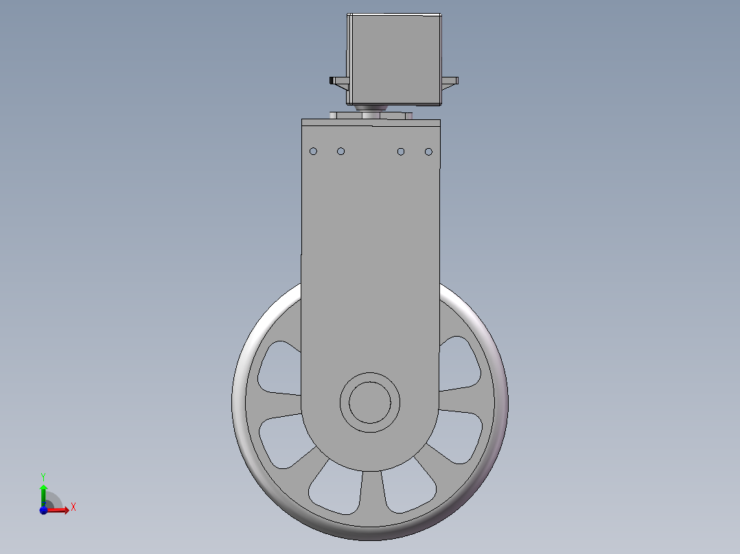 舵轮三维图前视图