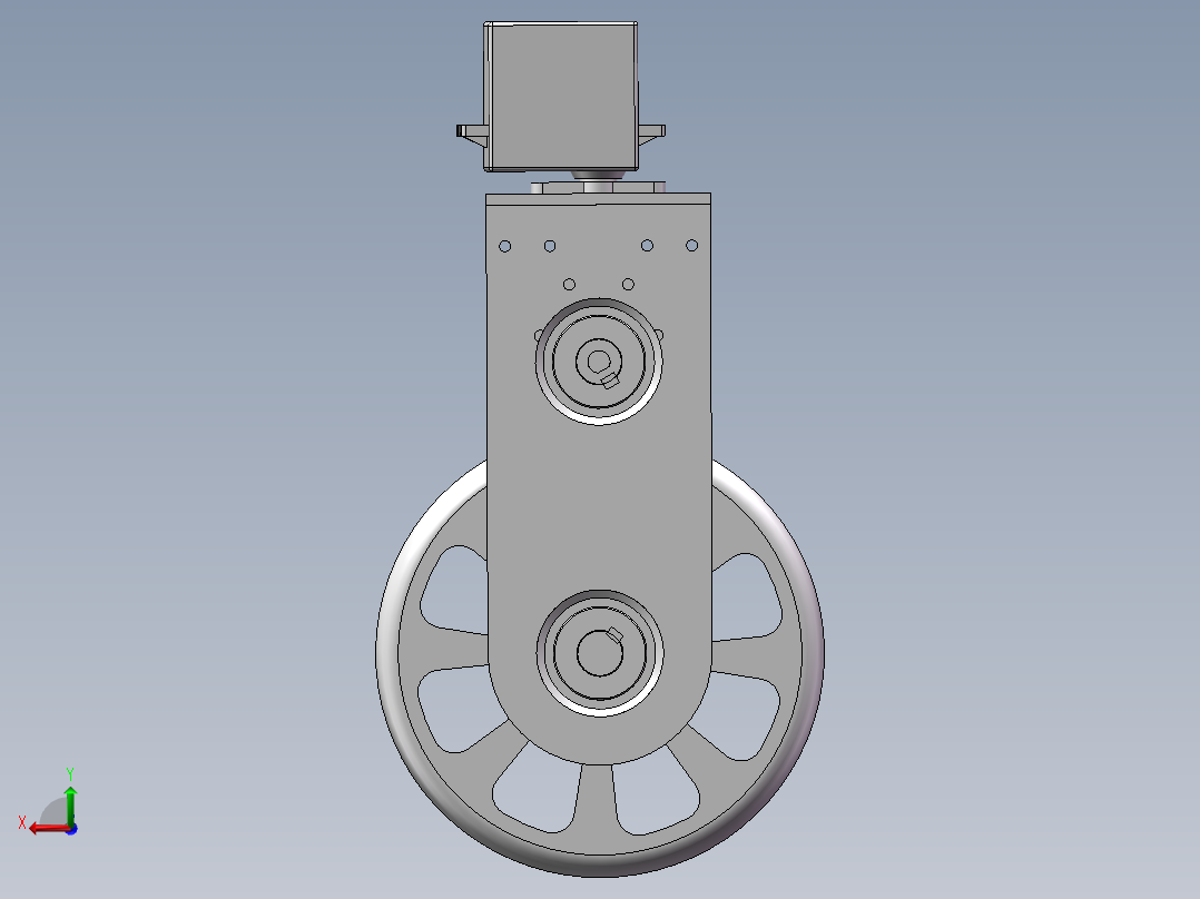 舵轮三维图后视图