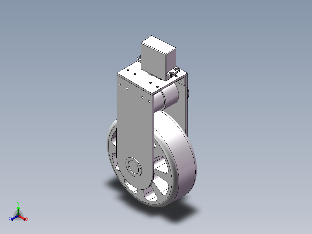 舵轮三维图正等轴测图