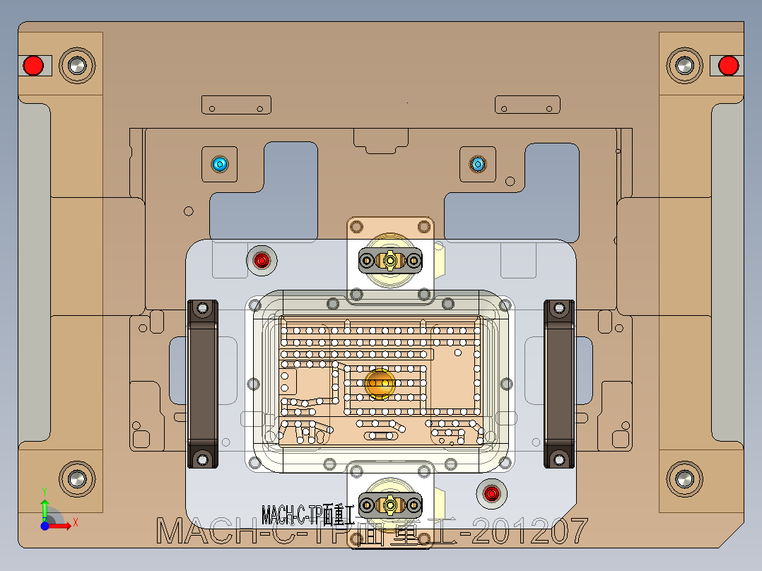 MACH-C笔记本CNC工装夹具三维模型-TP高度重工-201207前视图