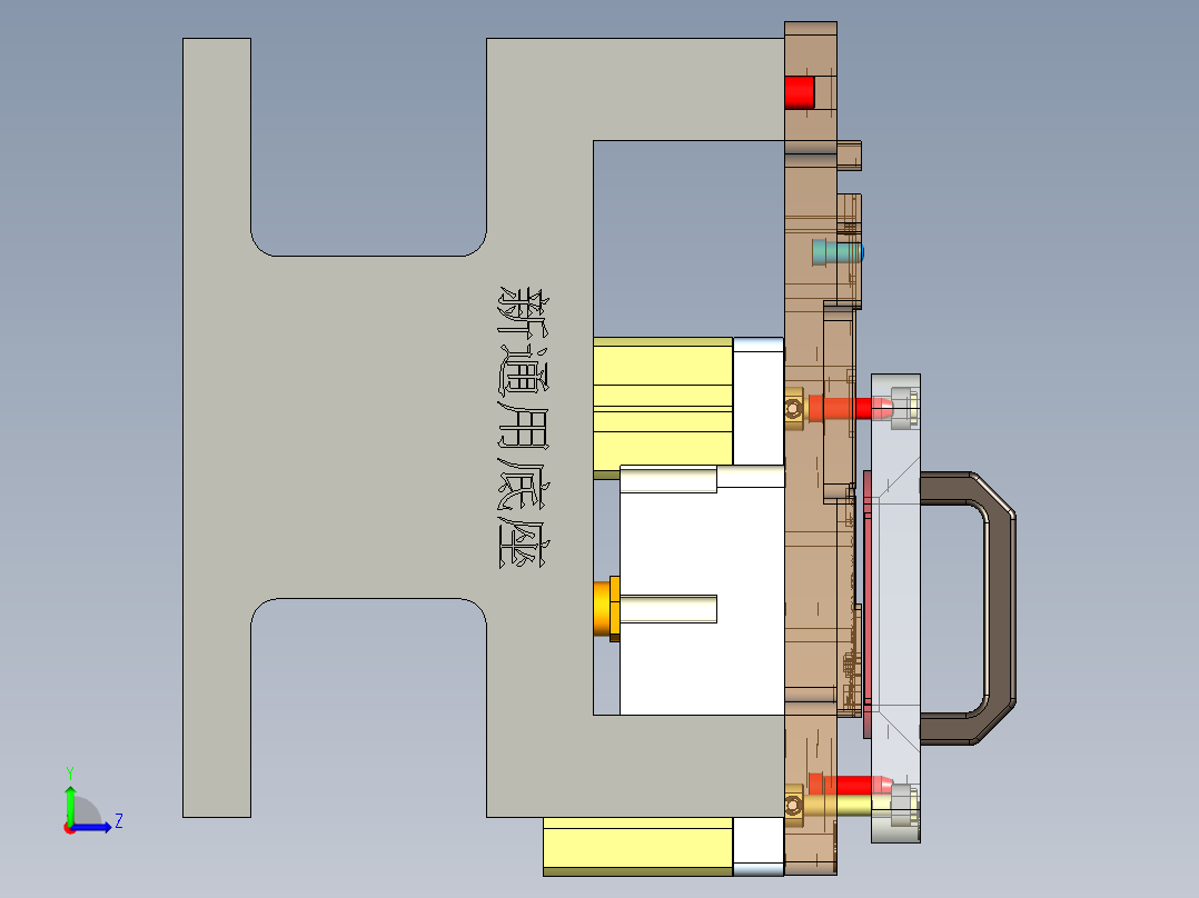 MACH-C笔记本CNC工装夹具三维模型-TP高度重工-201207左视图