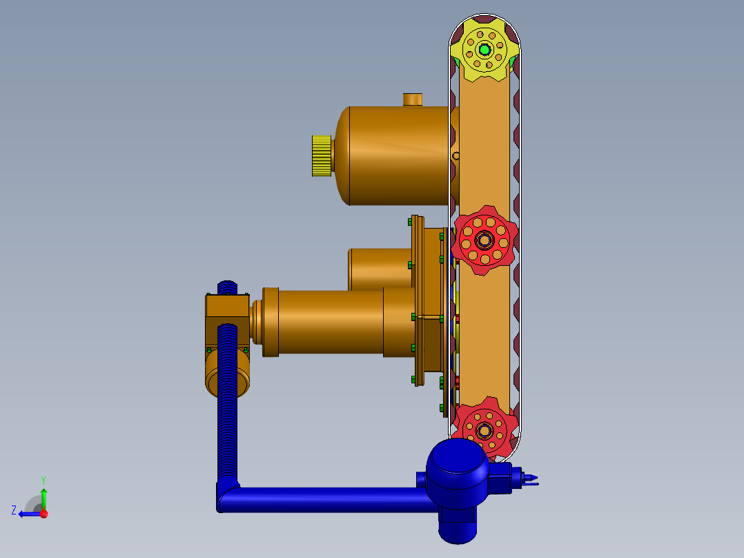 高压水切机右视图