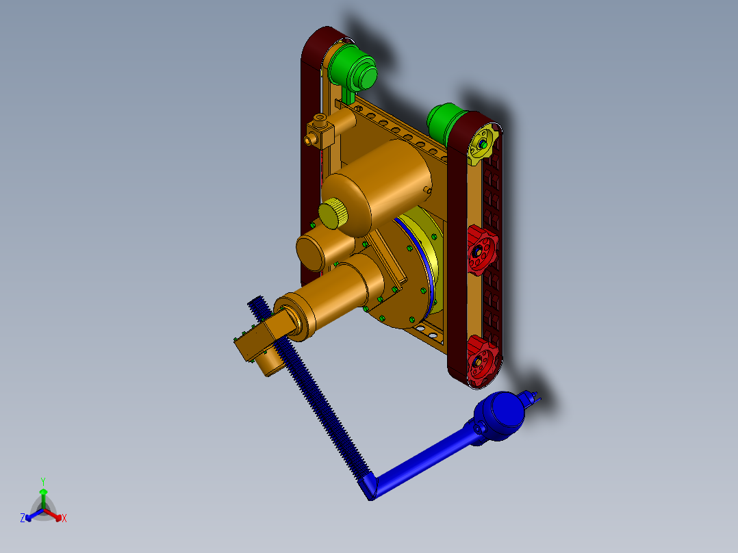 高压水切机正等轴测图