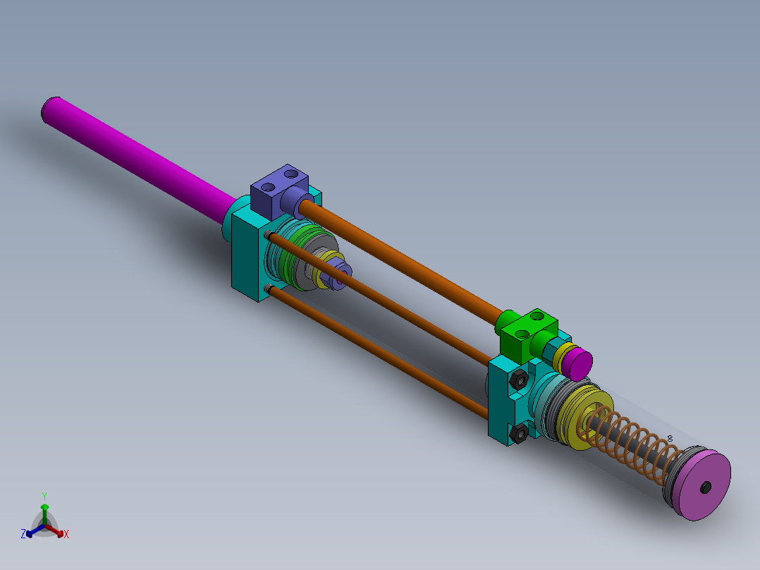 A0002558-特殊气缸正等轴测图