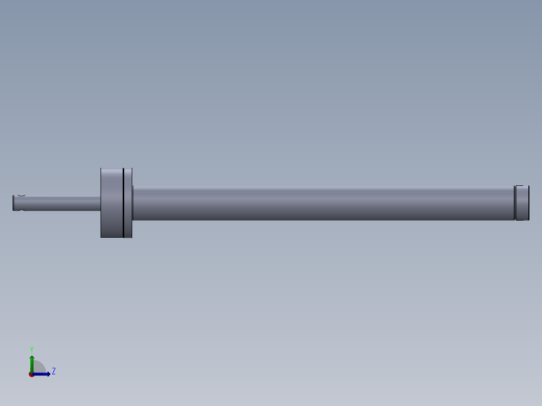 焊接型液压缸（带前端安装法兰） 80x45x1000 mm左视图