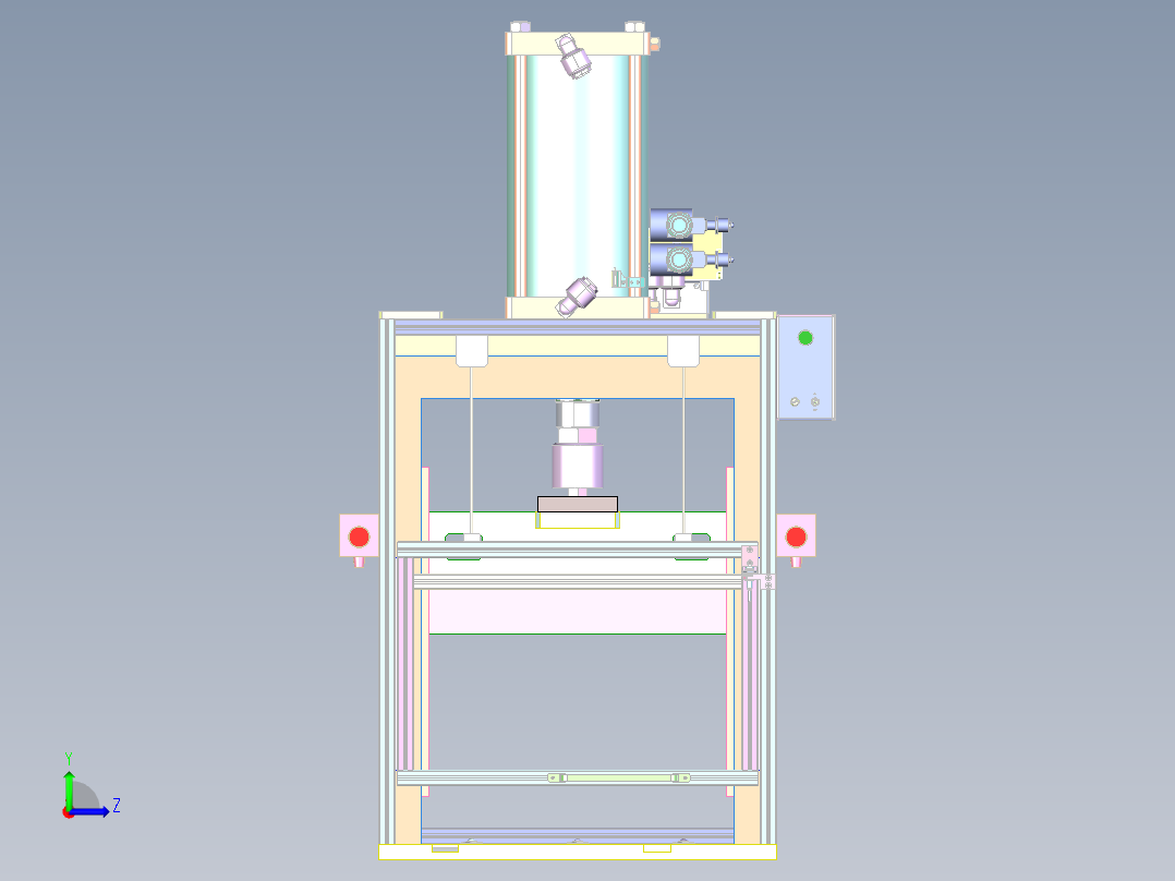YZ-450 气动压装机左视图