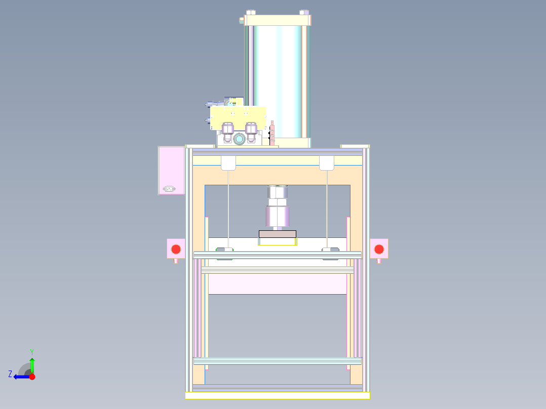 YZ-450 气动压装机右视图