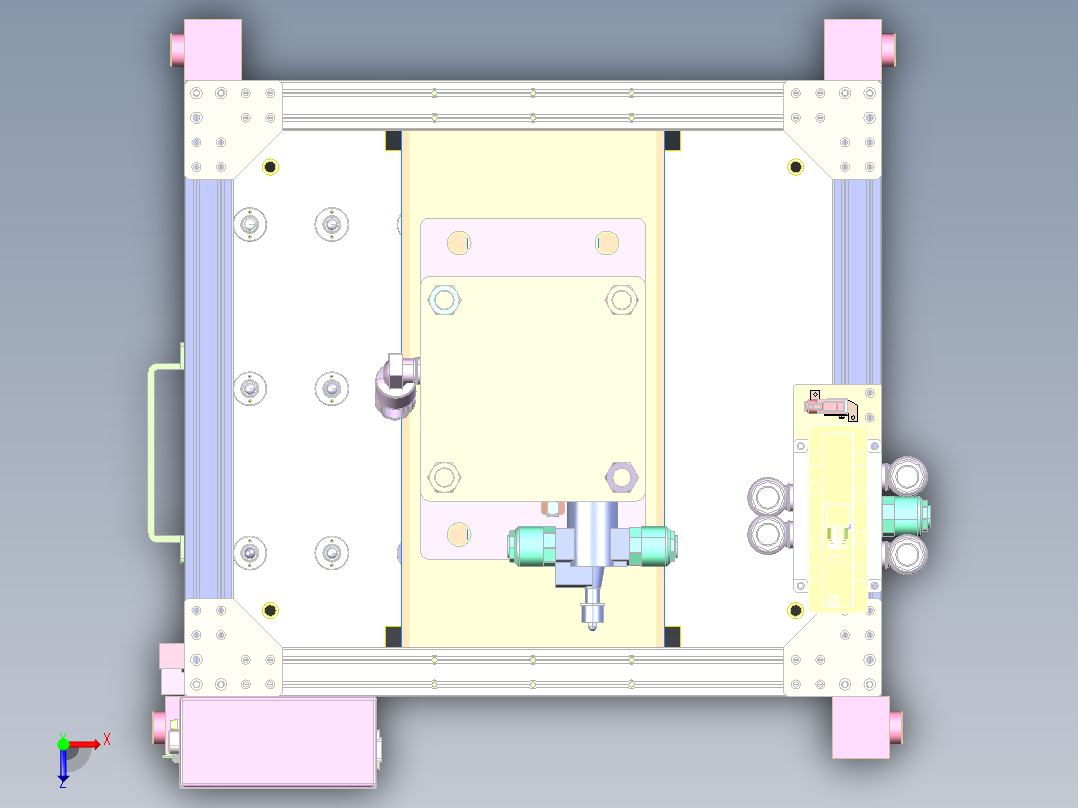 YZ-450 气动压装机俯视图
