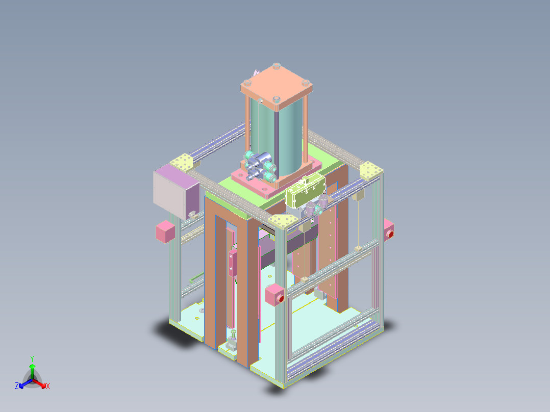 YZ-450 气动压装机正等轴测图