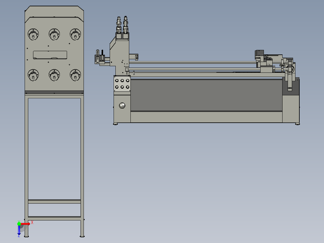 B2004265-绳切割机泡沫切割机俯视图