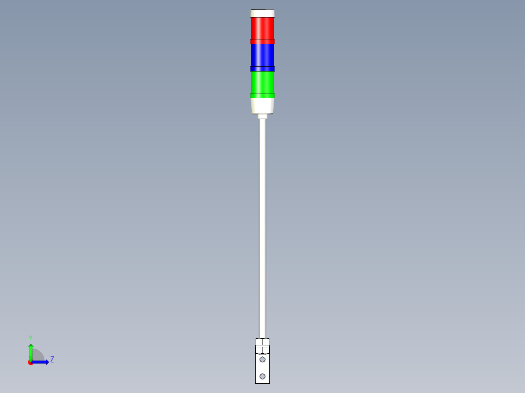 红蓝绿报警灯左视图