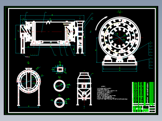 内循环式烘干机总体及卸料装置设计含11张CAD图