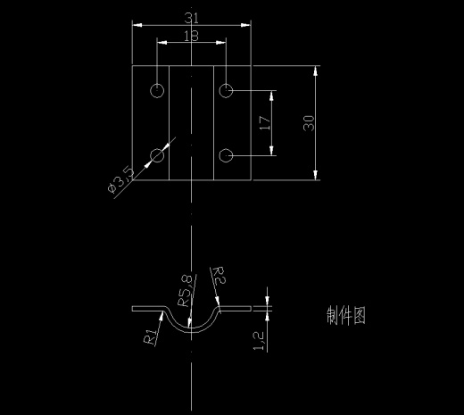 固定夹的冲压模具设计与成形工艺-复合模含6张CAD图缩略图