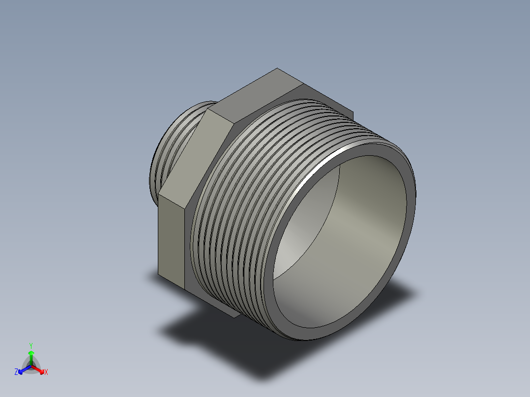 螺纹管对丝-六角异径 DN50-DN25