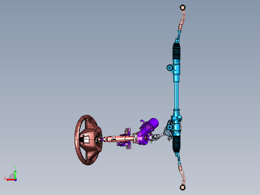 齿条式电动助力转向系统611723后视图