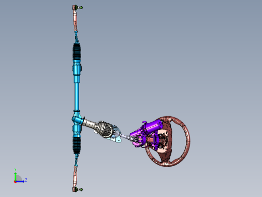 齿条式电动助力转向系统611723左视缩略图