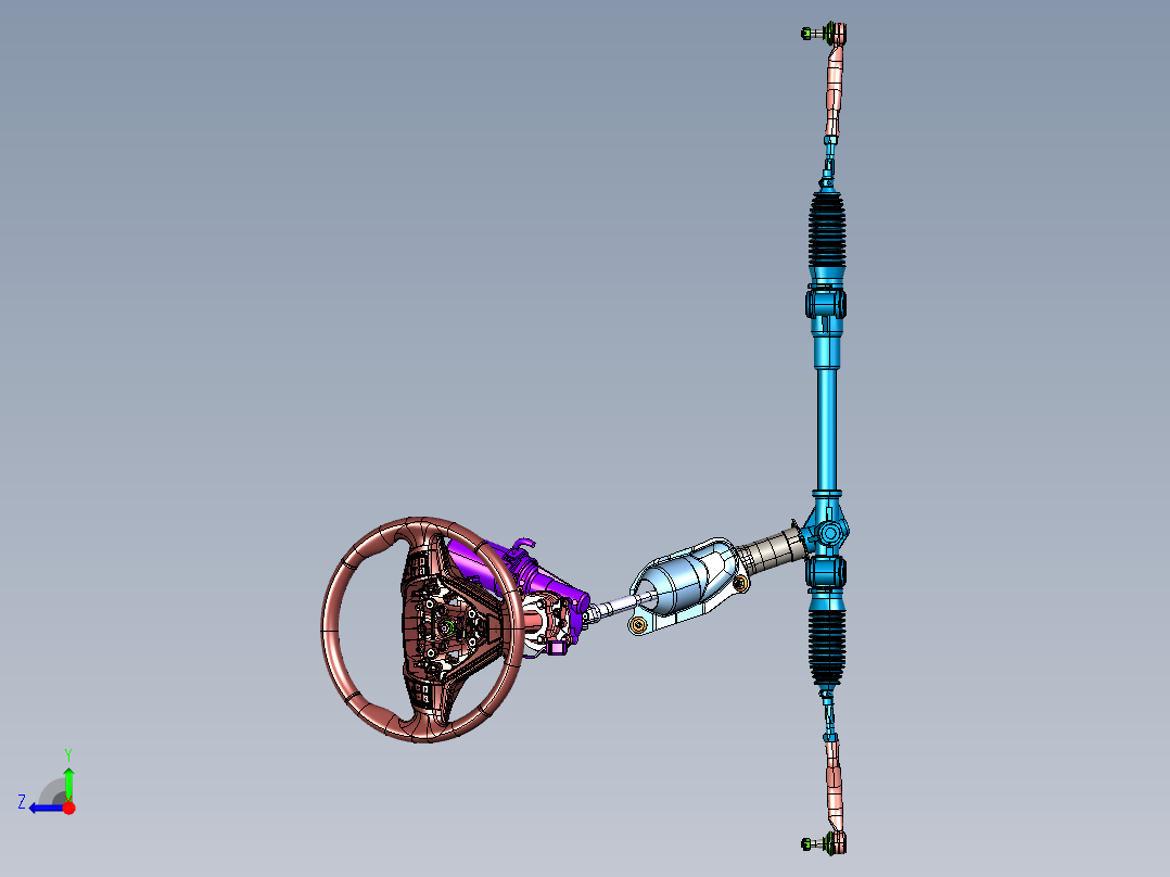 齿条式电动助力转向系统611723右视图
