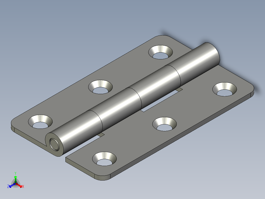 TSHHPSD锥孔型合页TSHHPSD6-3正等轴测图