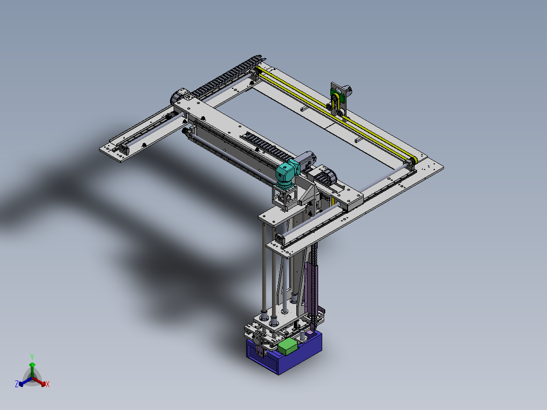 基于同步带传动的移载机构正等轴测图