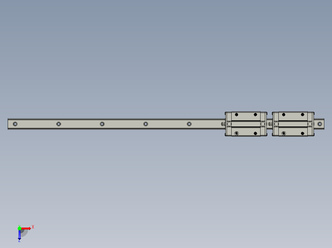 滑轨EGH15CAEL450俯视图