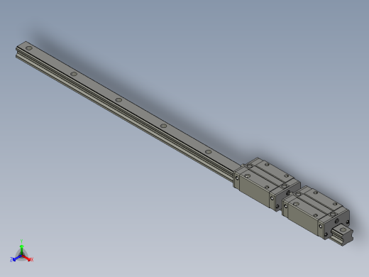 滑轨EGH15CAEL450正等轴测缩略图
