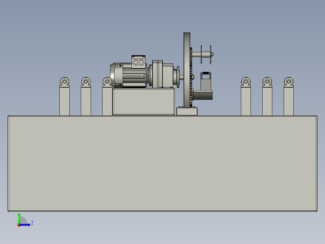 管材盘转封装设备左视图