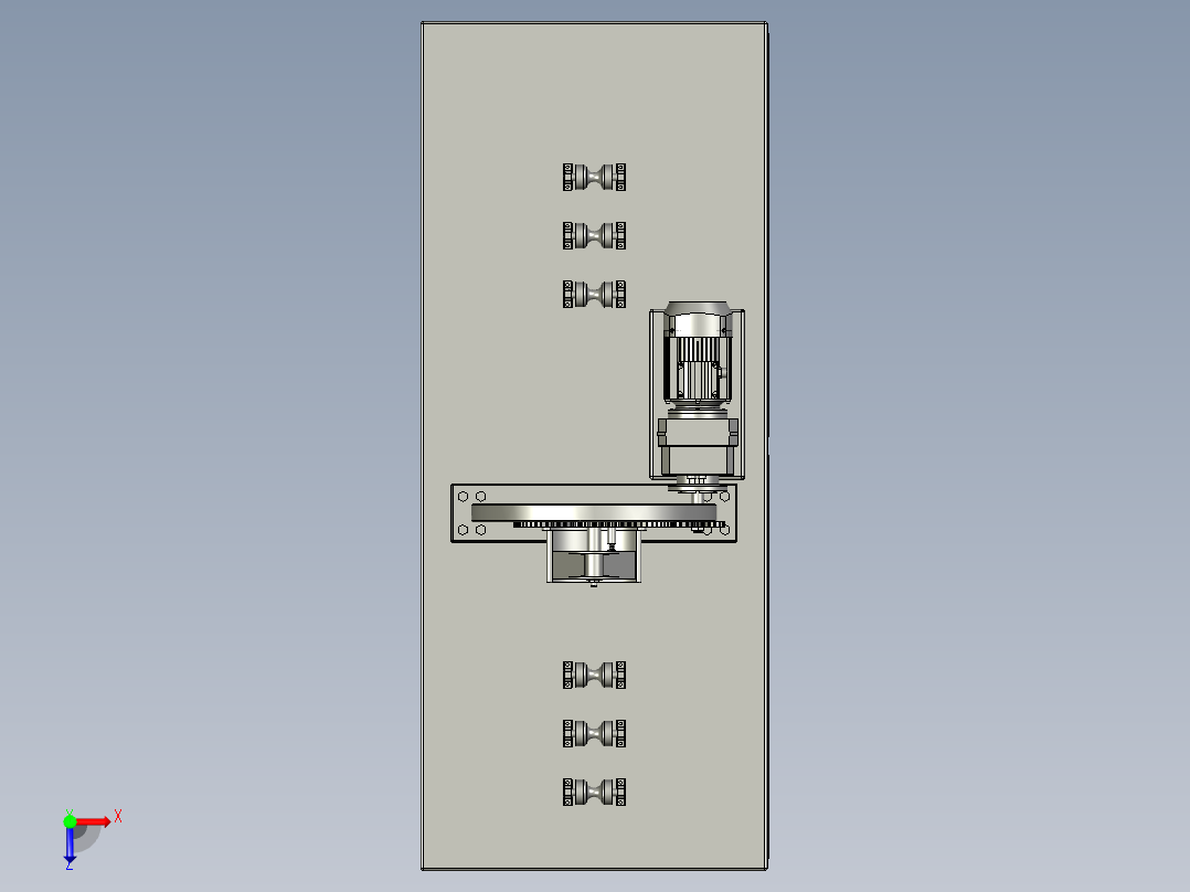 管材盘转封装设备俯视图