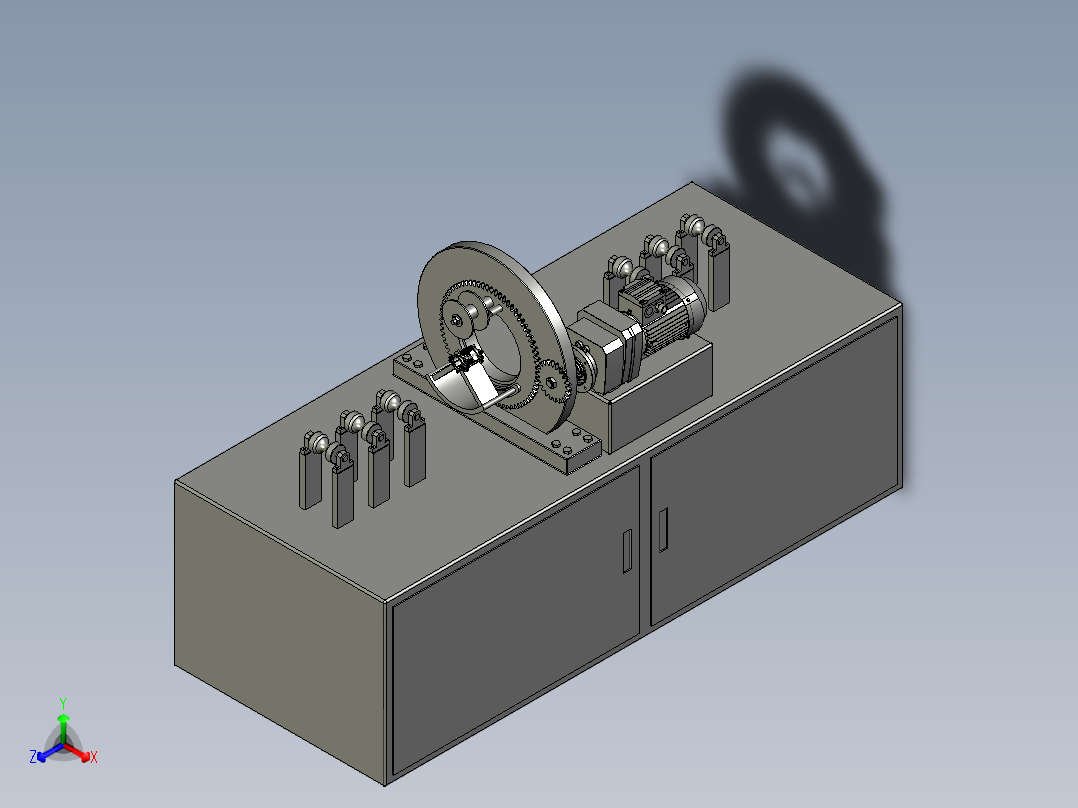 管材盘转封装设备正等轴测图