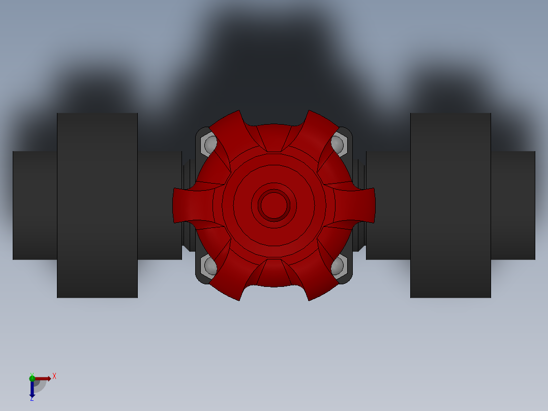 双由令隔膜阀(Double Union Diaphragm Valve))俯视图