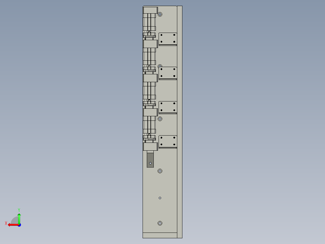 缠绕膜流道组件后视图
