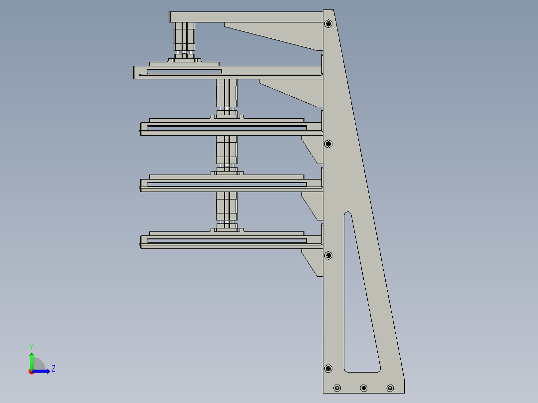 缠绕膜流道组件左视图