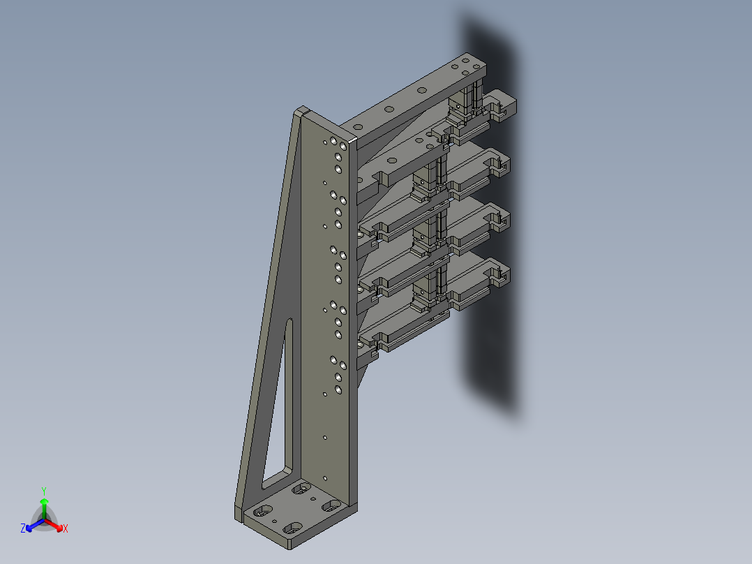 缠绕膜流道组件正等轴测图