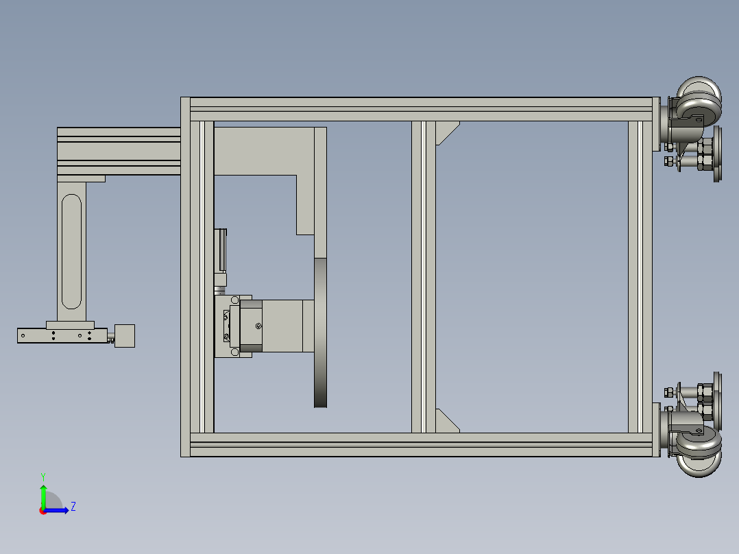 旋转式手动锡焊装置左视图