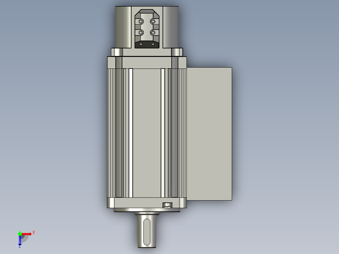 60-90系列伺服电机俯视图