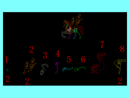 独角兽-拼装激光工艺品