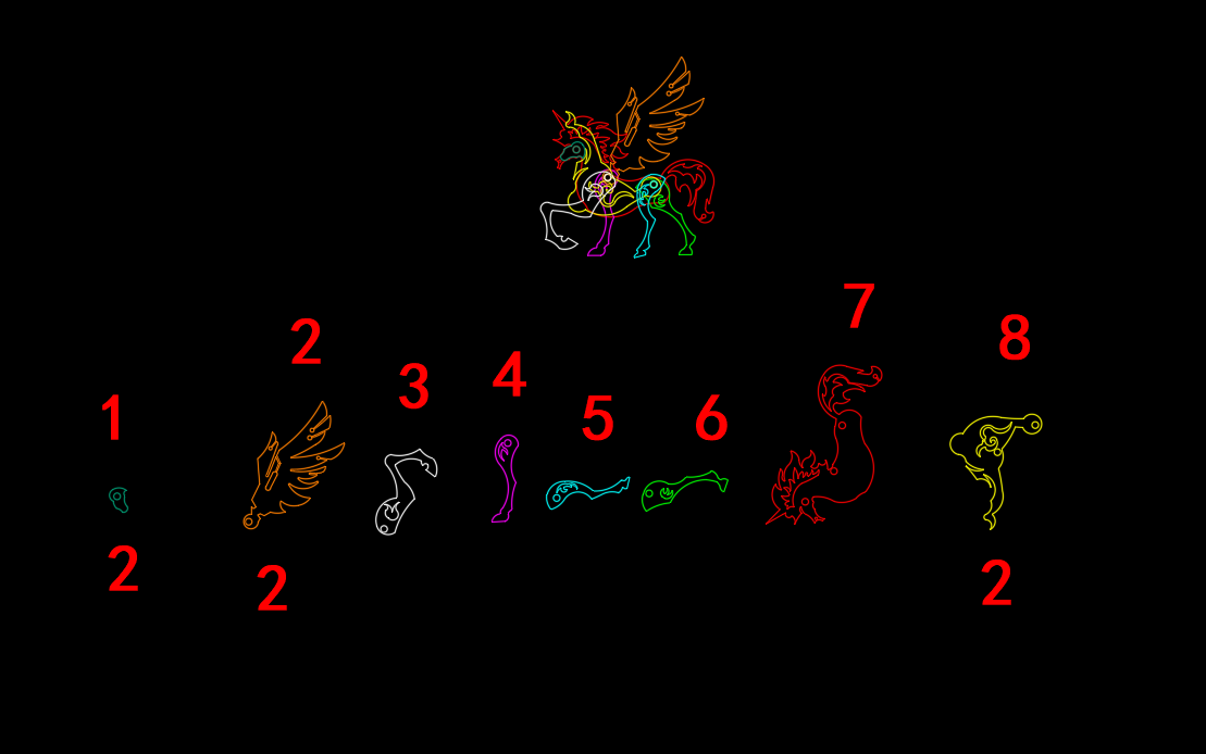 独角兽-拼装激光工艺品